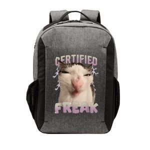 Meme Cat Certified Freak Eat Cement Cursed Cat Vector Backpack