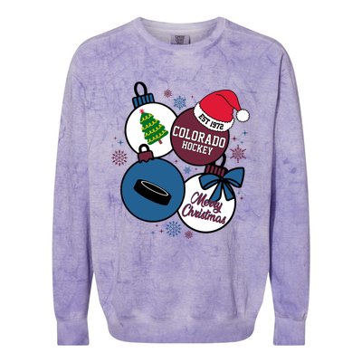 Merry Christmas Colorado Hockey Est 1972 Colorblast Crewneck Sweatshirt