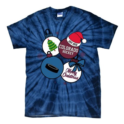 Merry Christmas Colorado Hockey Est 1972 Tie-Dye T-Shirt