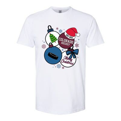 Merry Christmas Colorado Hockey Est 1972 Softstyle CVC T-Shirt