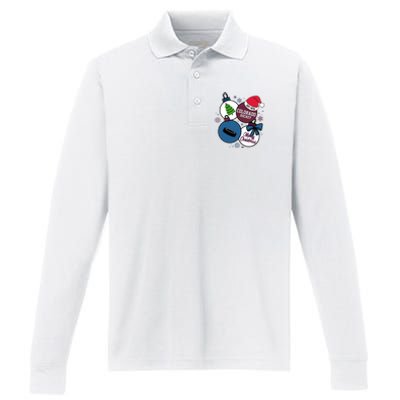 Merry Christmas Colorado Hockey Est 1972 Performance Long Sleeve Polo