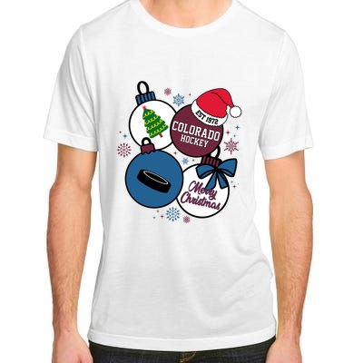 Merry Christmas Colorado Hockey Est 1972 Adult ChromaSoft Performance T-Shirt