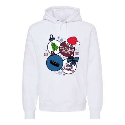 Merry Christmas Colorado Hockey Est 1972 Premium Hoodie