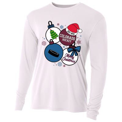 Merry Christmas Colorado Hockey Est 1972 Cooling Performance Long Sleeve Crew