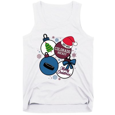 Merry Christmas Colorado Hockey Est 1972 Tank Top