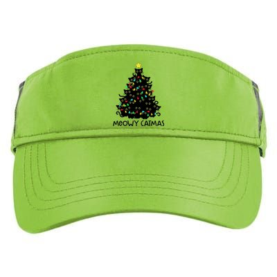 Merry Catmas Cat Christmas Tree Meowy Catmas Gift Adult Drive Performance Visor