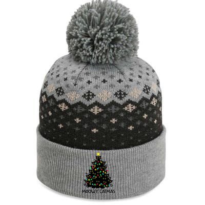 Merry Catmas Cat Christmas Tree Meowy Catmas Gift The Baniff Cuffed Pom Beanie