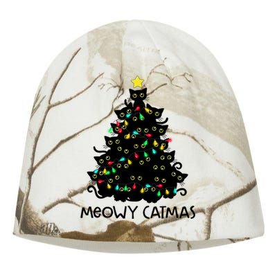 Merry Catmas Cat Christmas Tree Meowy Catmas Gift Kati - Camo Knit Beanie