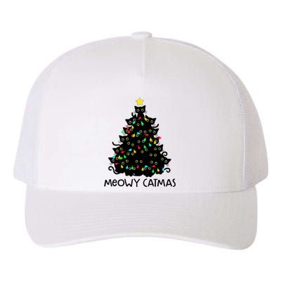 Merry Catmas Cat Christmas Tree Meowy Catmas Gift Yupoong Adult 5-Panel Trucker Hat