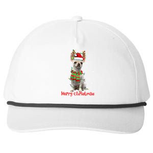 Merry Christmas Cute Chihuahua Dog Xmas Lights Pajama Meaningful Gift Snapback Five-Panel Rope Hat