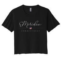 Meriden Connecticut Ct On Meriden Women's Crop Top Tee