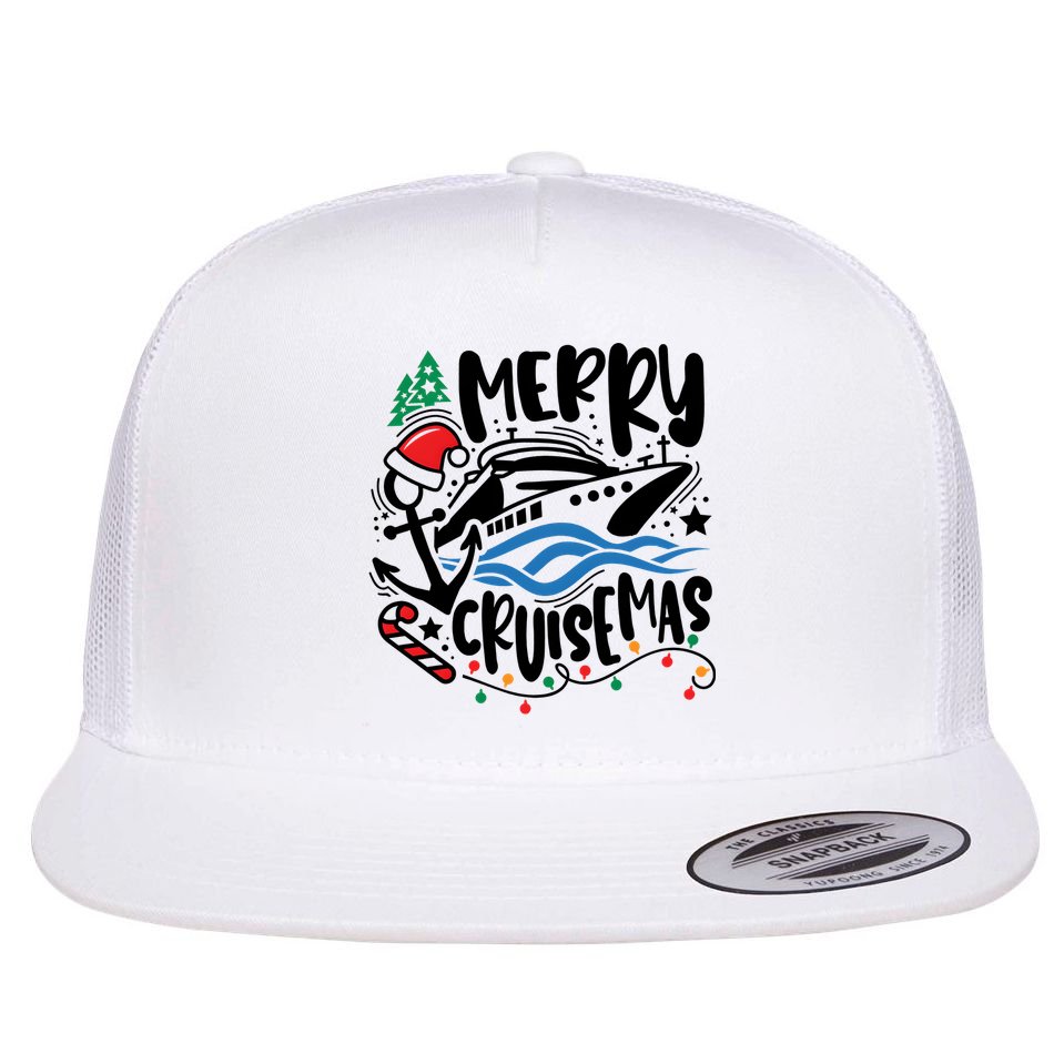 Merry Cruisemas Christmas On Cruise Cruising Flat Bill Trucker Hat