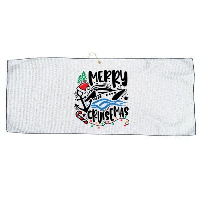 Merry Cruisemas Christmas On Cruise Cruising Large Microfiber Waffle Golf Towel