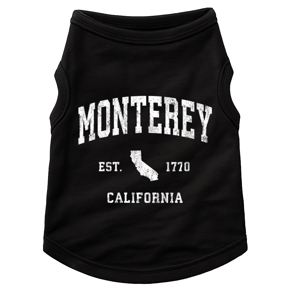 Monterey California Ca Vintage Athletic Doggie Tank