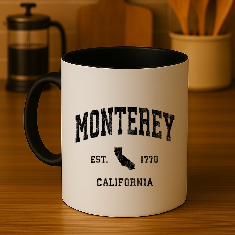 Monterey California Ca Vintage Athletic Mug