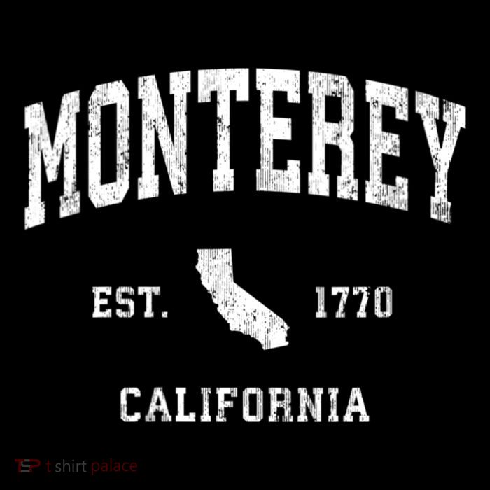 Monterey California Ca Vintage Athletic Baby Bodysuit