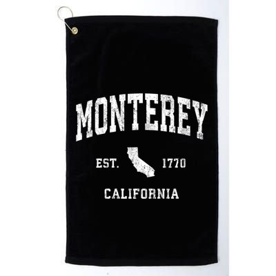 Monterey California Ca Vintage Athletic Golf Towel
