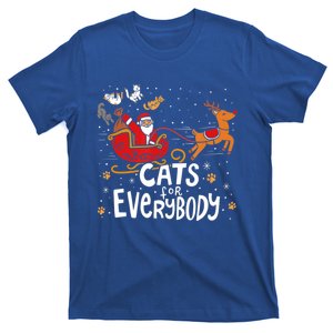 Merry Christmas Cats For Everybody Reindeer Xmas Santa Claus Gift T-Shirt