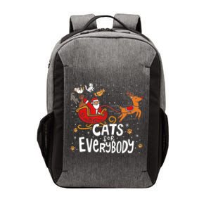 Merry Christmas Cats For Everybody Reindeer Xmas Santa Claus Gift Vector Backpack