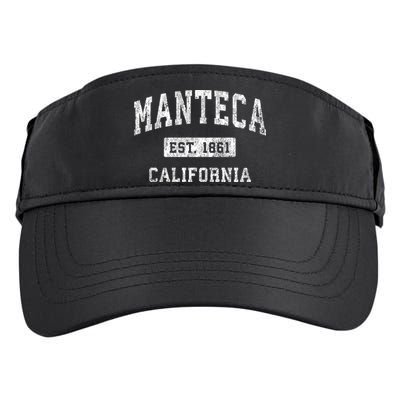 Manteca California Ca Vintage Established Sports Adult Drive Performance Visor