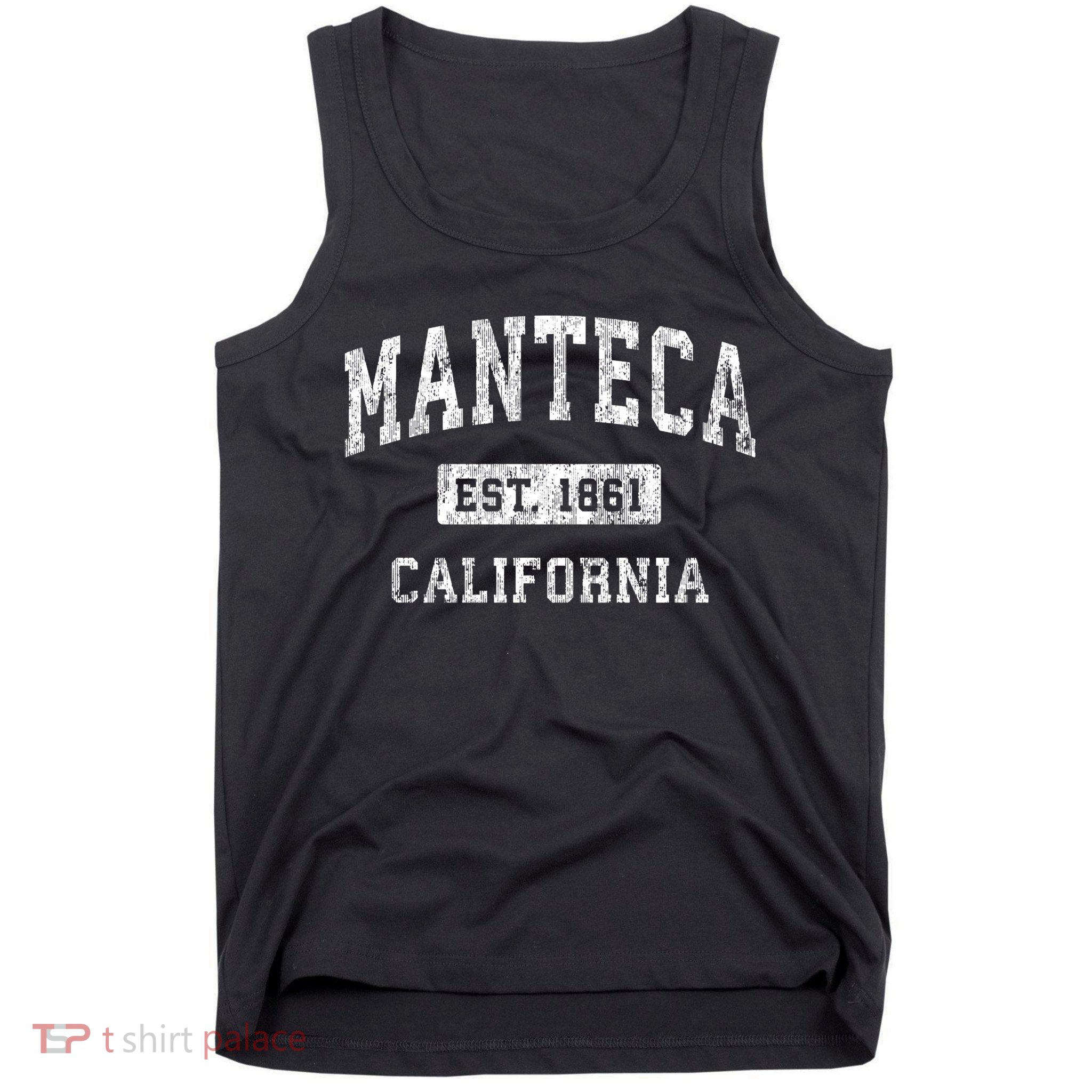 Manteca California Ca Vintage Established Sports Tank Top