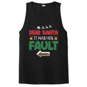 Matching Christmas Couples Gift Dear Santa It Was Her Fault Meaningful Gift PosiCharge Competitor Tank