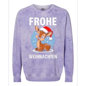 Merry Christmas Deer Frohe Weihnachten Tank Top Colorblast Crewneck Sweatshirt