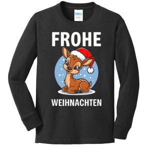 Merry Christmas Deer Frohe Weihnachten Tank Top Kids Long Sleeve Shirt