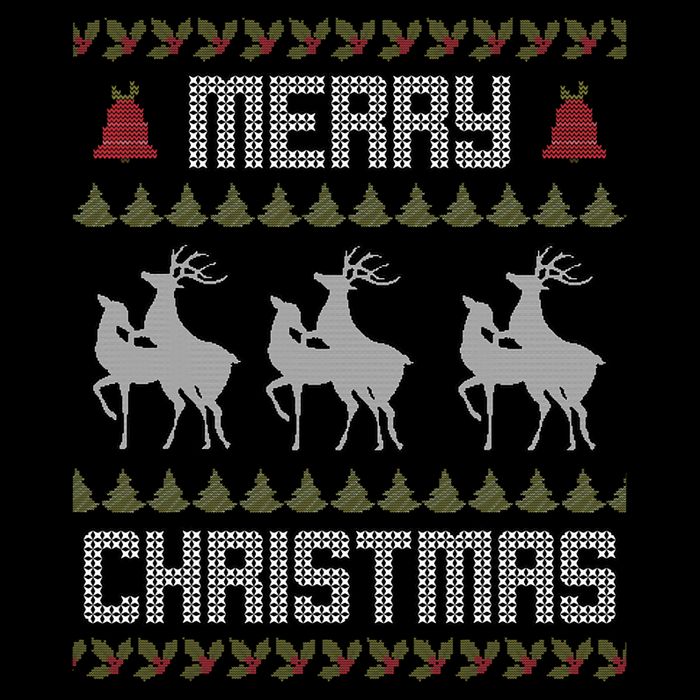 Merry Christmas Deers Humping Funny Holiday Reindeer 16 in Basic Backpack