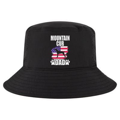 Mountain Cur Dad Dog Lover American Us Flag Premium Cool Comfort Performance Bucket Hat