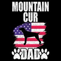 Mountain Cur Dad Dog Lover American Us Flag Premium Cooling Performance Crew T-Shirt