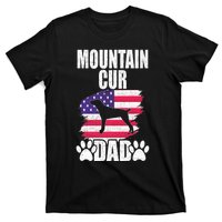 Mountain Cur Dad Dog Lover American Us Flag Premium T-Shirt