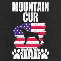 Mountain Cur Dad Dog Lover American Us Flag Premium 11oz C Handle Ceramic Mug
