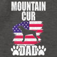Mountain Cur Dad Dog Lover American Us Flag Premium Vector Backpack