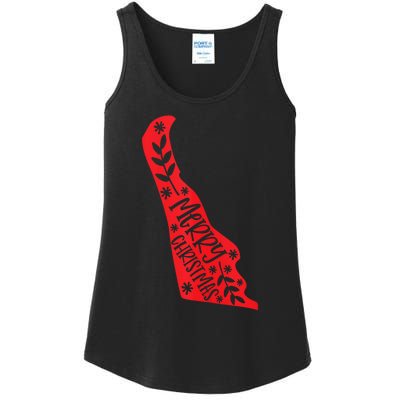 Merry Christmas Delaware Tank Top Ladies Essential Tank