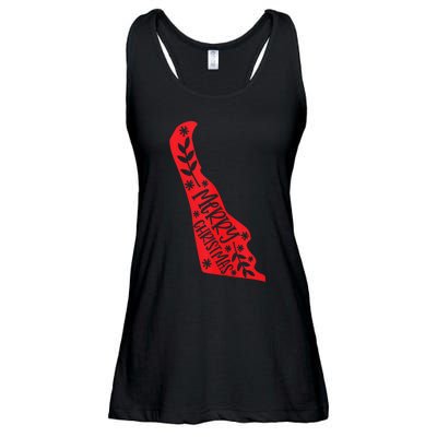 Merry Christmas Delaware Tank Top Ladies Essential Flowy Tank