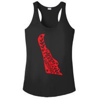 Merry Christmas Delaware Tank Top Ladies PosiCharge Competitor Racerback Tank