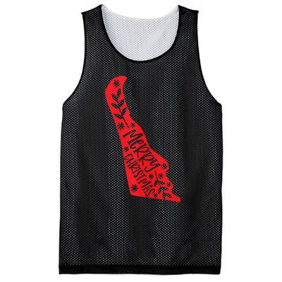 Merry Christmas Delaware Tank Top Mesh Reversible Basketball Jersey Tank