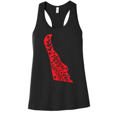 Merry Christmas Delaware Tank Top Women's Racerback Tank