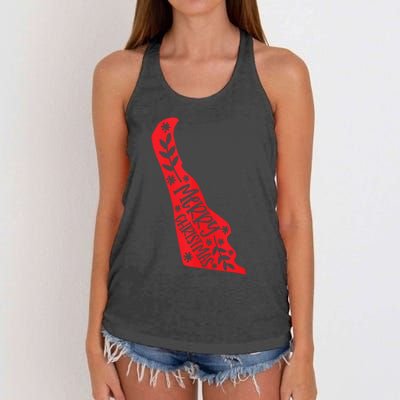 Merry Christmas Delaware Tank Top Women's Knotted Racerback Tank