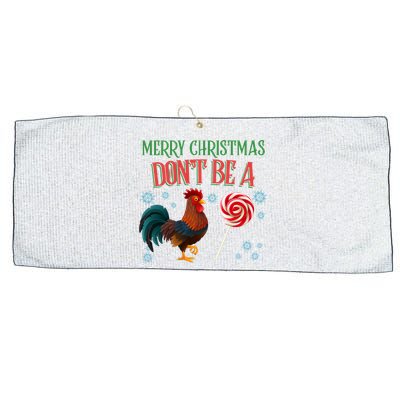 Merry Christmas DonT Be A Cock Sucker Christmas Large Microfiber Waffle Golf Towel