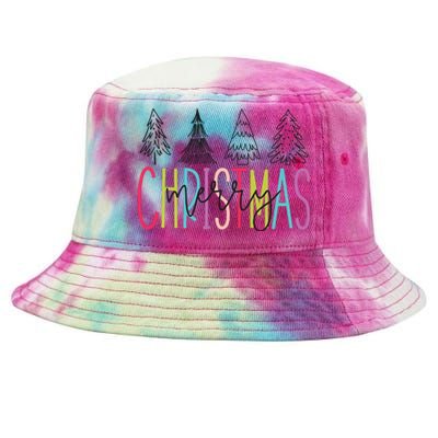 Merry Christmas Dtf Transfer Ready To Press Direct To Film Hot Tie-Dyed Bucket Hat