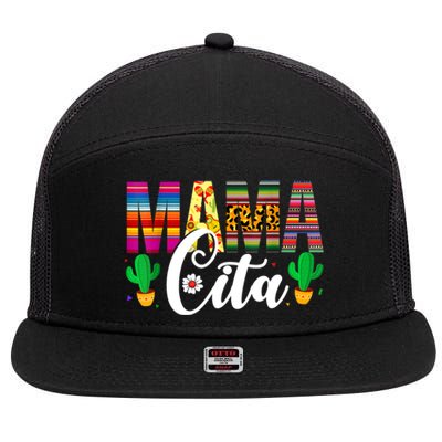 Mamacita Cinco De Mayo 5 De Mayo Cactus Fiesta Cool Gift 7 Panel Mesh Trucker Snapback Hat