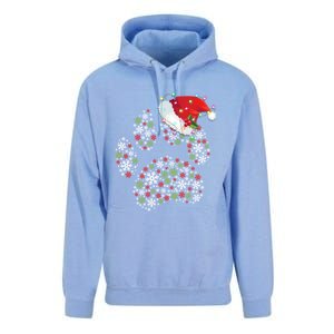 Merry Christmas Dog Paws Lights Santa Hat Snowflake Xmas Cute Gift Unisex Surf Hoodie