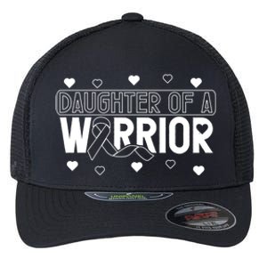 Melanoma Cancer Daughter Skin Cancer Ribbon Awareness Gift Flexfit Unipanel Trucker Cap