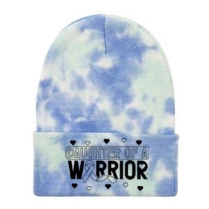 Melanoma Cancer Daughter Skin Cancer Ribbon Awareness Gift Tie Dye 12in Knit Beanie