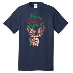 Merry Christmas Deer Tall T-Shirt