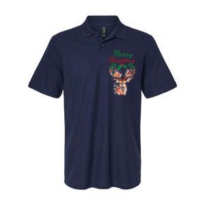 Merry Christmas Deer Softstyle Adult Sport Polo