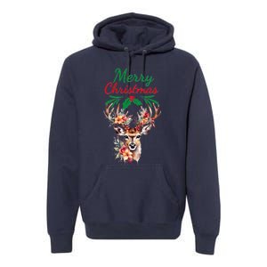 Merry Christmas Deer Premium Hoodie