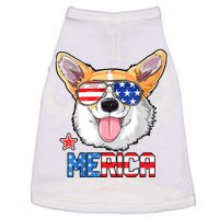 Merica Corgi Dog 4th Of July American Flag Doggie Tank